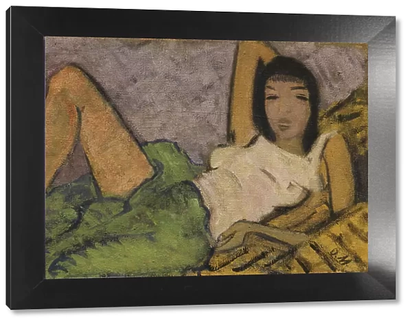 Girl on the couch, 1914. Creator: Mueller, Otto (1874-1930)