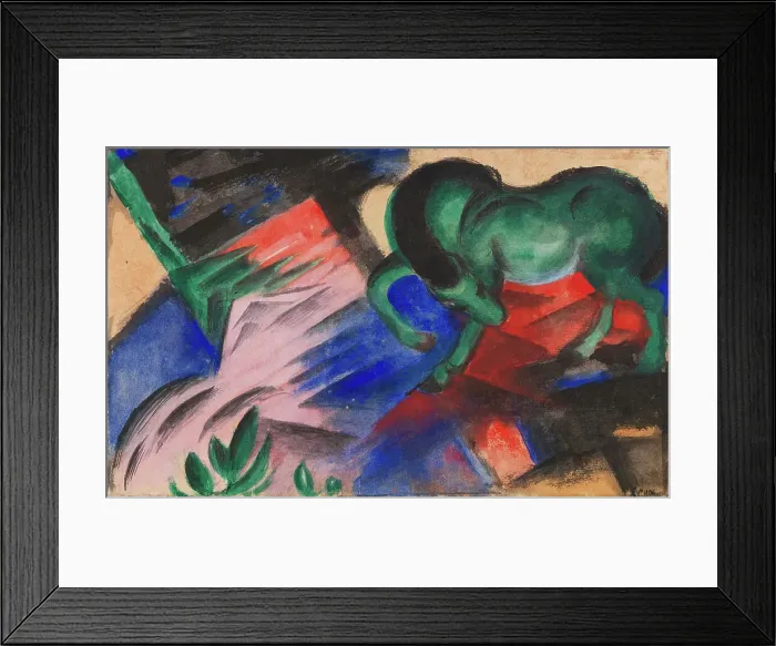 Framed Print : Green Horse, 1912. Creator: Marc, Franz (1880-1916) Framed Print : Green Horse, 1912. Creator: Marc, Franz (1880-1916)