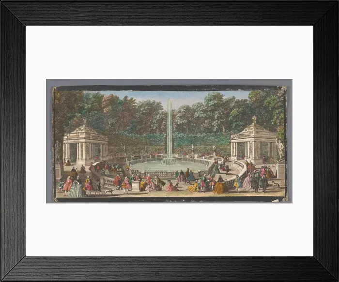 Framed Print : View of the Bosquet des Dômes in the garden of Versailles, c.1691-after 1753. Creator: Jacques Rigaud Framed Print : View of the Bosquet des Dômes in the garden of Versailles, c.1691-after 1753. Creator: Jacques Rigaud