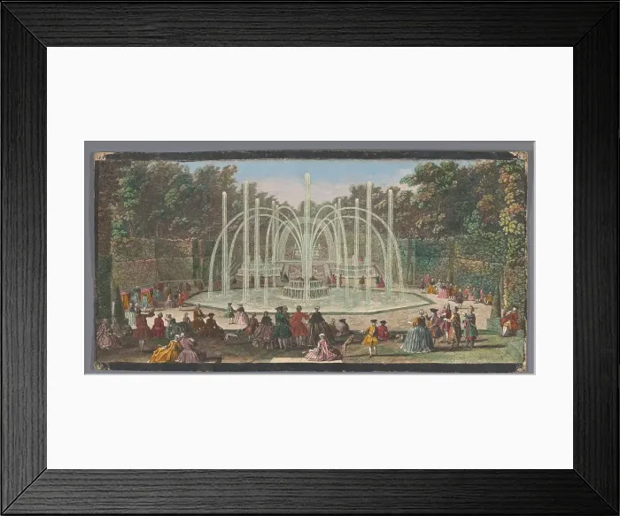 Framed Print : View of the Bosquet des Trois Fontaines in the garden of Versailles, c.1691-after 1753. Creator: Jacques Rigaud Framed Print : View of the Bosquet des Trois Fontaines in the garden of Versailles, c.1691-after 1753. Creator: Jacques Rigaud