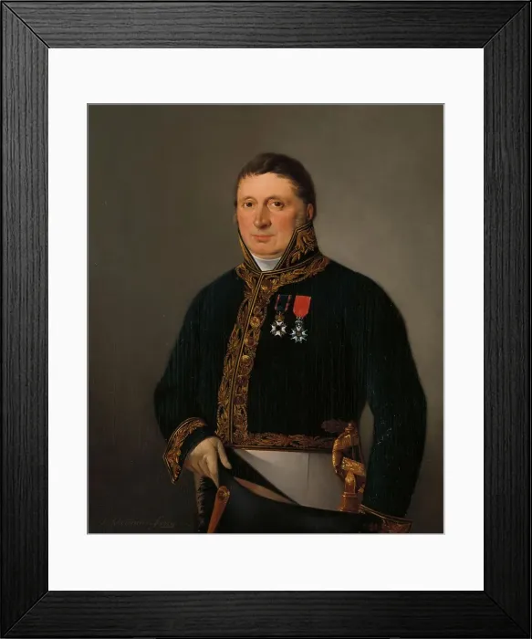 Framed Print : Portrait of Inspector-General A.F. Goudriaan, 1829. Creator: Izaak Schouman Framed Print : Portrait of Inspector-General A.F. Goudriaan, 1829. Creator: Izaak Schouman