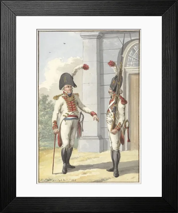 Framed Print : Grenadier Officer and the municipality of the Livonian Guard, 1806. Creator: Jan Antony Langendijk Framed Print : Grenadier Officer and the municipality of the Livonian Guard, 1806. Creator: Jan Antony Langendijk