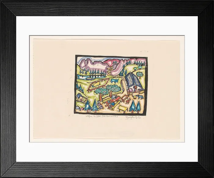 Framed Print : Alm in Ober-Oesterreich, 1906-1945. Creator: Reijer Stolk Framed Print : Alm in Ober-Oesterreich, 1906-1945. Creator: Reijer Stolk