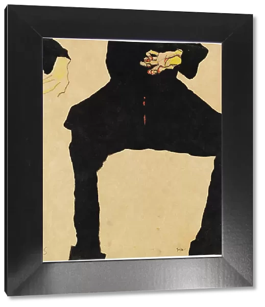 Study of a Seated Man (Max Oppenheimer), 1910. Creator: Schiele, Egon (1890-1918)