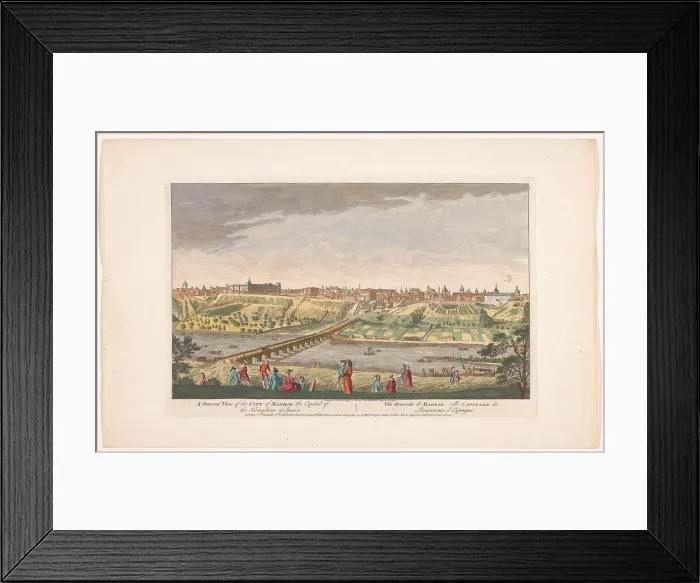 Framed Print : View of the city of Madrid, 1752. Creator: Anon Framed Print : View of the city of Madrid, 1752. Creator: Anon