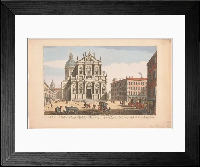 Framed Print : View of the church Sant'andrea della Valle in Rome, 1750. Creator: Thomas Bowles Framed Print : View of the church Sant'andrea della Valle in Rome, 1750. Creator: Thomas Bowles