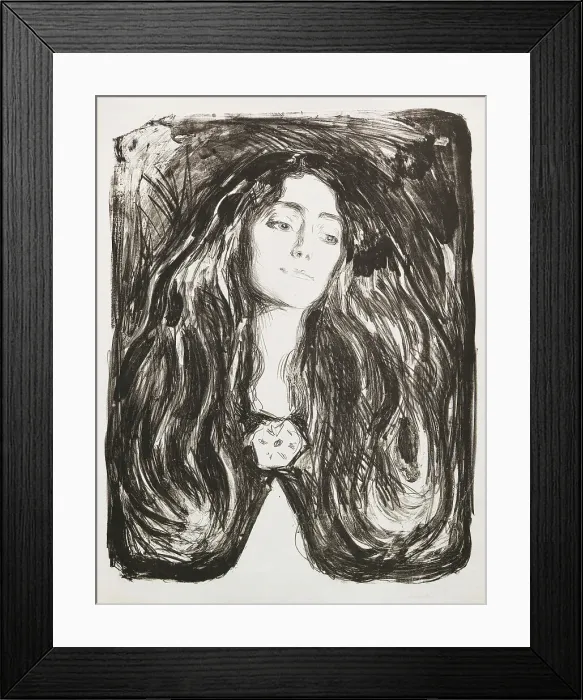Framed Print : The brooch. Eva Mudocci, 1903. Creator: Munch, Edvard (1863-1944) Framed Print : The brooch. Eva Mudocci, 1903. Creator: Munch, Edvard (1863-1944)