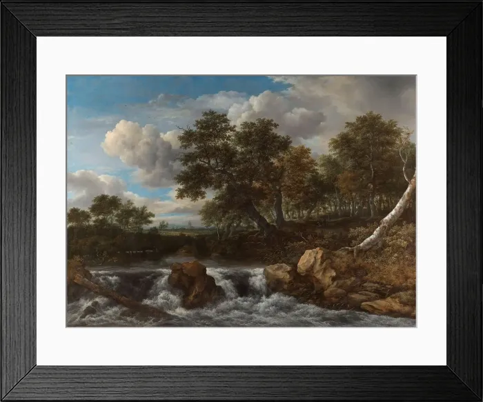 Framed Print : Landscape with Waterfall, c.1668. Creator: Jacob van Ruisdael Framed Print : Landscape with Waterfall, c.1668. Creator: Jacob van Ruisdael