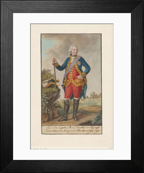 Framed Print : Portrait of Willem V, 1789. Creator: Mathias de Sallieth Framed Print : Portrait of Willem V, 1789. Creator: Mathias de Sallieth