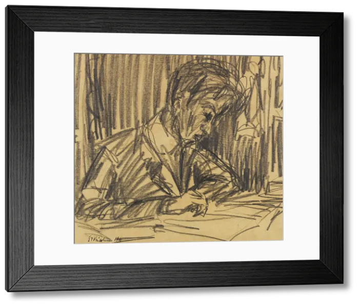 Framed Print : Self-portrait, ca 1905-1906. Creator: Kirchner, Ernst Ludwig (1880-1938) Framed Print : Self-portrait, ca 1905-1906. Creator: Kirchner, Ernst Ludwig (1880-1938)