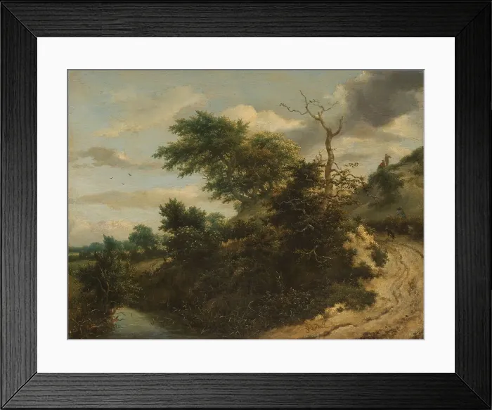 Framed Print : Sandy Track in the Dunes, c.1650-c.1655. Creator: Jacob van Ruisdael Framed Print : Sandy Track in the Dunes, c.1650-c.1655. Creator: Jacob van Ruisdael