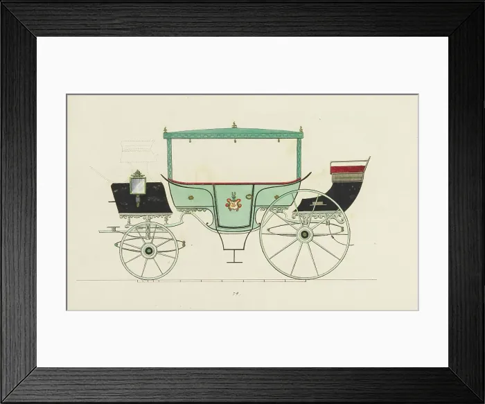 Framed Print : Illustration from the Town carriages, traveling and sporting vehicles from German, French and Engli Creator: Dinkel, Josef (active 1828-1845). Illustration from the Town carriages, traveling and sporting vehicles from German Framed Print : Illustration from the Town carriages, traveling and sporting vehicles from German, French and Engli Creator: Dinkel, Josef (active 1828-1845). Illustration from the Town carriages, traveling and sporting vehicles from German