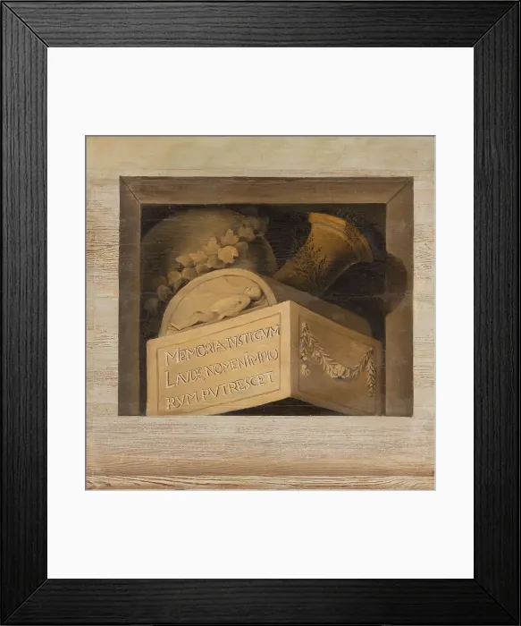 Framed Print : Tomb with Inscription, 1645-1650. Creator: Jacob van Campen Framed Print : Tomb with Inscription, 1645-1650. Creator: Jacob van Campen