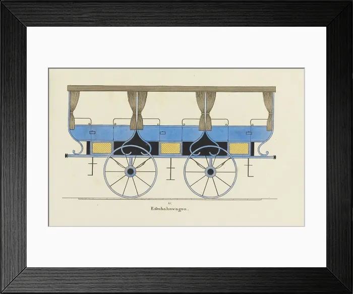 Framed Print : Illustration from the Town carriages, traveling and sporting vehicles from German, French and Engli Creator: Dinkel, Josef (active 1828-1845). Illustration from the Town carriages, traveling and sporting vehicles from German Framed Print : Illustration from the Town carriages, traveling and sporting vehicles from German, French and Engli Creator: Dinkel, Josef (active 1828-1845). Illustration from the Town carriages, traveling and sporting vehicles from German