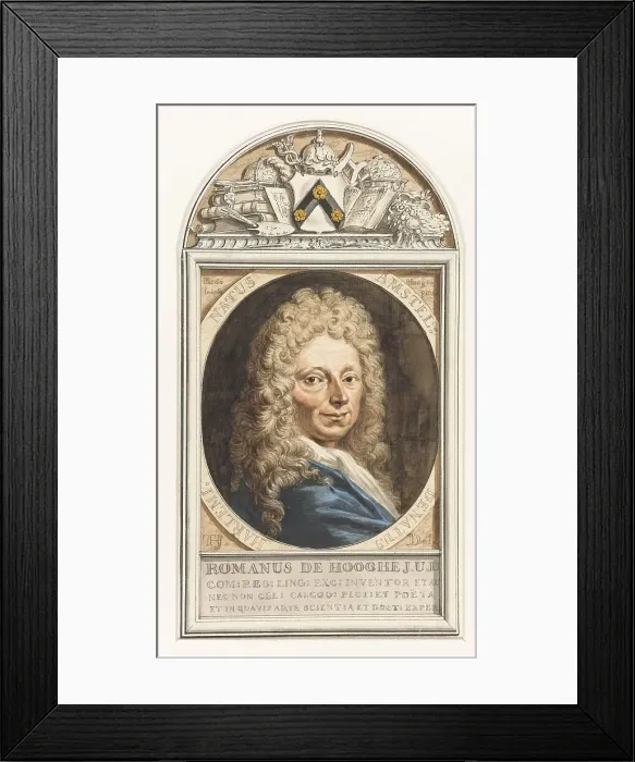 Framed Print : Portrait of Romeyn de Hooghe, 1712-1795. Creator: Tako Hajo Jelgersma Framed Print : Portrait of Romeyn de Hooghe, 1712-1795. Creator: Tako Hajo Jelgersma