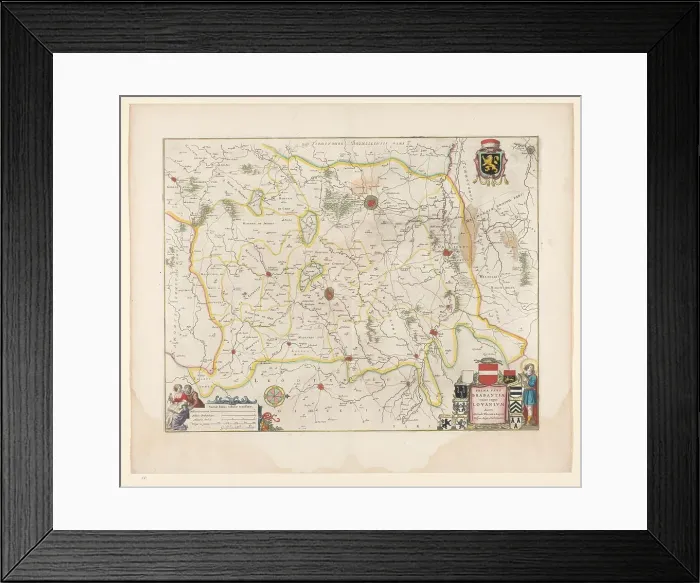 Framed Print : Map of Brabant, 1635. Creator: Michael van Langren Framed Print : Map of Brabant, 1635. Creator: Michael van Langren