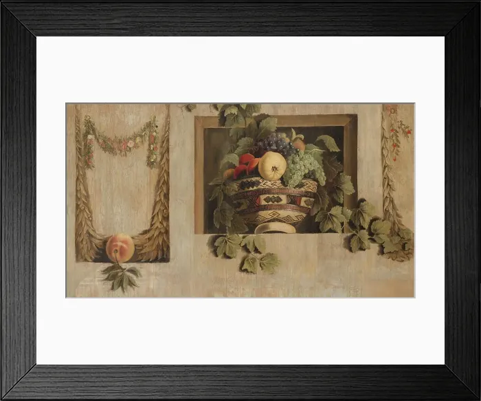 Framed Print : Still Life with Fruit and Flower Garlands, 1645-1650. Creator: Jacob van Campen Framed Print : Still Life with Fruit and Flower Garlands, 1645-1650. Creator: Jacob van Campen