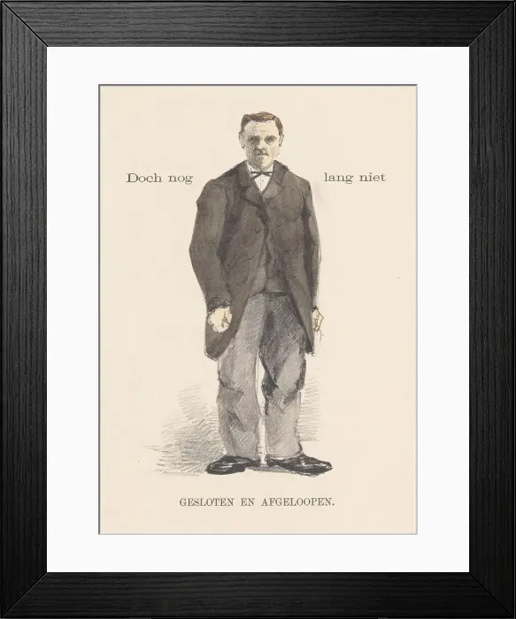 Framed Print : Standing man in overcoat, 1878-1917. Creator: Theo van Hoytema Framed Print : Standing man in overcoat, 1878-1917. Creator: Theo van Hoytema