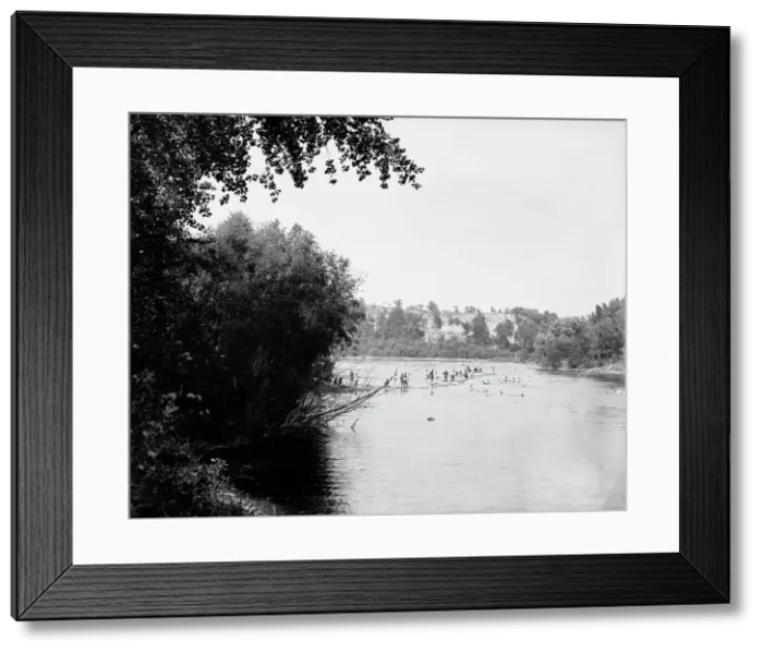 Framed Print : Ft. Snelling, view from up the Minnesota, between 1880 and 1899. Creator: Unknown Framed Print : Ft. Snelling, view from up the Minnesota, between 1880 and 1899. Creator: Unknown