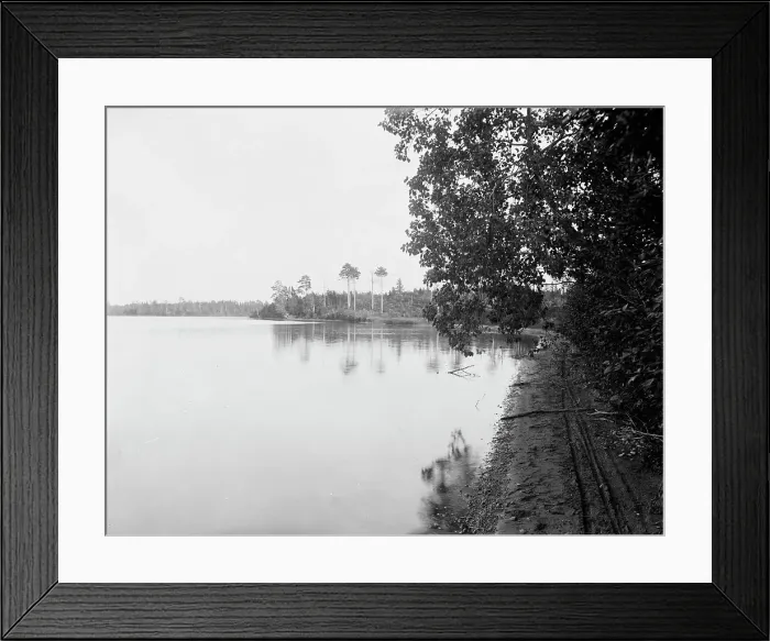 Framed Print : White Bass Lake near Gordon's, Wis. c1898. Creator: Unknown Framed Print : White Bass Lake near Gordon's, Wis. c1898. Creator: Unknown