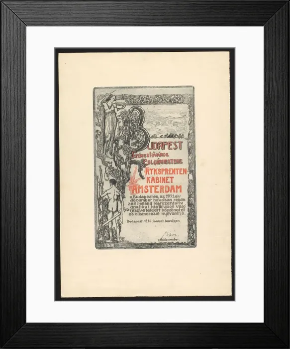 Framed Print : Expression of thanks from the mayor of Budapest for participation in an exhibition... 1934. Creator: Unknown Framed Print : Expression of thanks from the mayor of Budapest for participation in an exhibition... 1934. Creator: Unknown