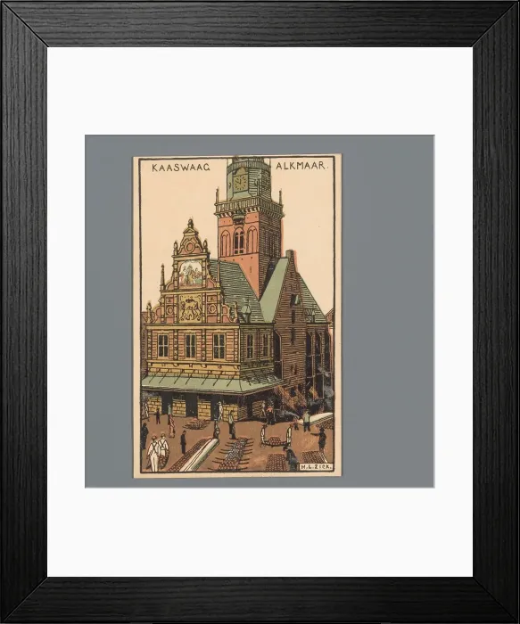 Framed Print : View of the Kaaswaag in Alkmaar, 1900-1925. Creator: Unknown Framed Print : View of the Kaaswaag in Alkmaar, 1900-1925. Creator: Unknown