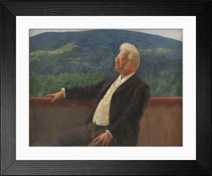 Framed Print : Portrait of Bjornstjerne Bjornson, 1900. Creator: Erik Werenskiold Framed Print : Portrait of Bjornstjerne Bjornson, 1900. Creator: Erik Werenskiold