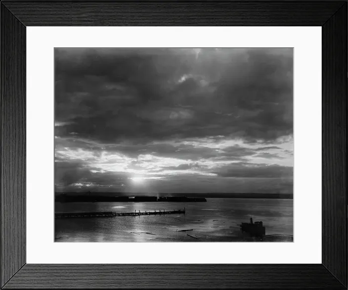 Framed Print : Ashland, sunset across the river, between 1880 and 1899. Creator: Unknown Framed Print : Ashland, sunset across the river, between 1880 and 1899. Creator: Unknown
