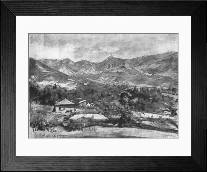 Framed Print : Le Terrain de l'offensive; Le massif du Sokoi et, a droite, la crete du massif du Dobropolje, 1918 Creator: Unknown Framed Print : Le Terrain de l'offensive; Le massif du Sokoi et, a droite, la crete du massif du Dobropolje, 1918 Creator: Unknown