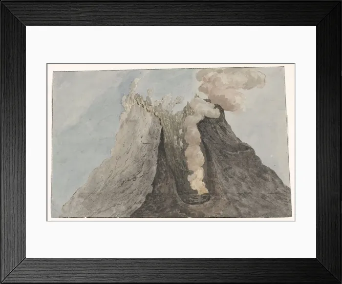 Framed Print : Inside of volcano Etna, 1778. Creator: Willem Carel Dierkens Framed Print : Inside of volcano Etna, 1778. Creator: Willem Carel Dierkens