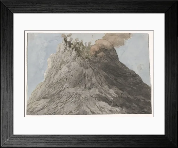 Framed Print : Etna crater, 1778. Creator: Willem Carel Dierkens