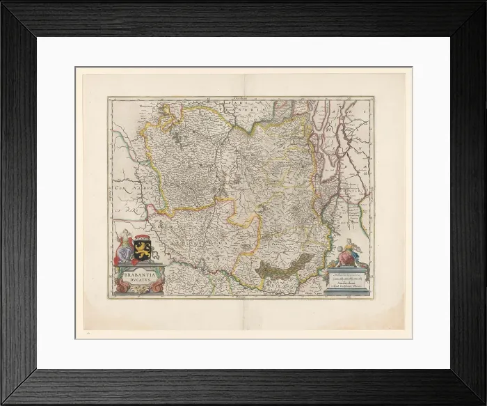 Framed Print : Map of Brabant, 1631. Creator: Willem Blaeu Framed Print : Map of Brabant, 1631. Creator: Willem Blaeu
