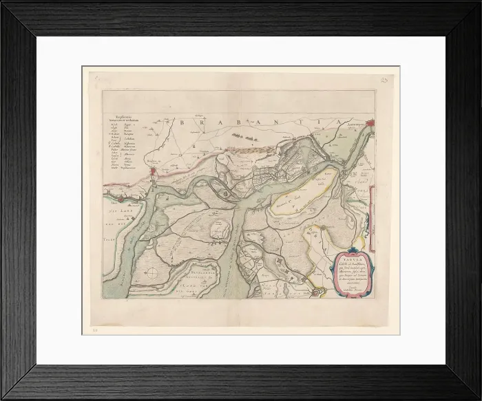 Framed Print : Map of the surroundings of Zandvliet, 1642. Creator: Willem Blaeu Framed Print : Map of the surroundings of Zandvliet, 1642. Creator: Willem Blaeu