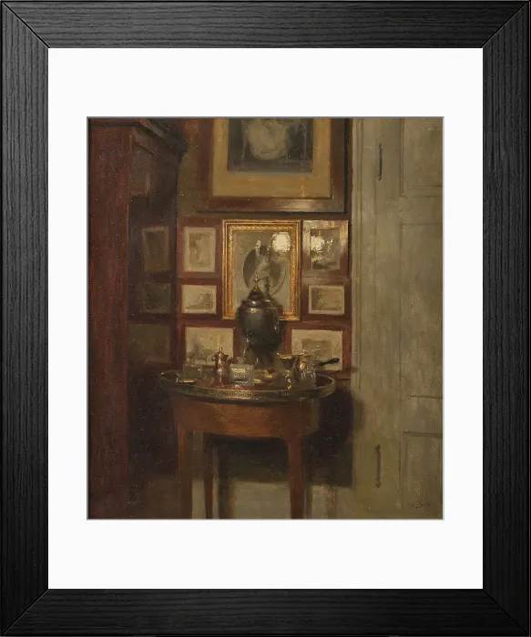 Framed Print : Interior with samovar, evening, 1902. Creator: Peter Vilhelm Ilsted Framed Print : Interior with samovar, evening, 1902. Creator: Peter Vilhelm Ilsted