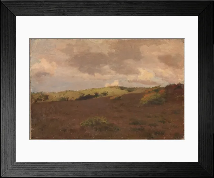 Framed Print : Heathland, autumn, 1902. Creator: Christian Mourier-Petersen Framed Print : Heathland, autumn, 1902. Creator: Christian Mourier-Petersen