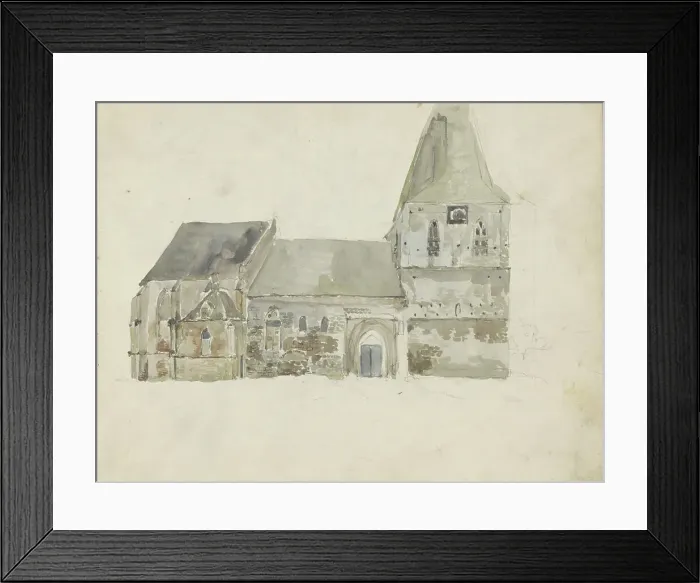 Framed Print : Side view of a church, 1822-1893. Creator: Willem Troost II Framed Print : Side view of a church, 1822-1893. Creator: Willem Troost II