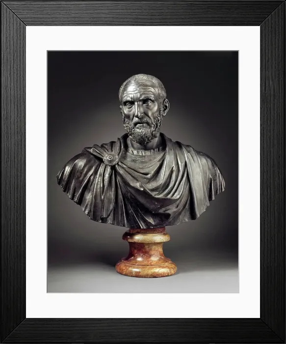 Framed Print : Bust of Lucius Junius Brutus, c.1550. Creators: Ludovico Lombardo, Lucius Junius Brutus