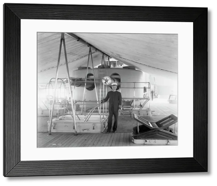 Framed Print : U.S.S. Iowa, Capt. Evans, 1898. Creator: William H. Jackson Framed Print : U.S.S. Iowa, Capt. Evans, 1898. Creator: William H. Jackson