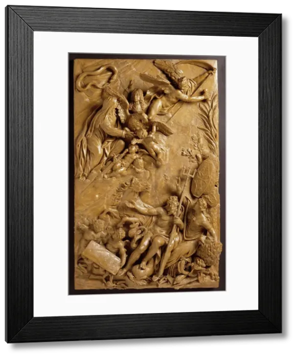 Framed Print : Apotheosis of Antonio Manoel da Vilhena, Grand Master of Malta, between c.1725 and c.1729. Creator: Massimiliano Soldani Framed Print : Apotheosis of Antonio Manoel da Vilhena, Grand Master of Malta, between c.1725 and c.1729. Creator: Massimiliano Soldani
