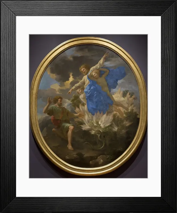 Framed Print : Moses and the Burning Bush, 1641. Creator: Nicolas Poussin Framed Print : Moses and the Burning Bush, 1641. Creator: Nicolas Poussin