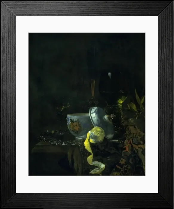 Framed Print : Still Life with a Chinese Porcelain Bowl, 1662. Creator: Willem Kalf Framed Print : Still Life with a Chinese Porcelain Bowl, 1662. Creator: Willem Kalf