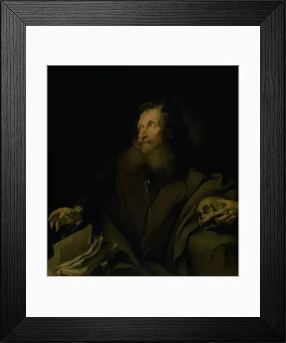 Framed Print : Wax Modeller Simon as St. Jerome, 1665. Creator: Henrich Dittmers Framed Print : Wax Modeller Simon as St. Jerome, 1665. Creator: Henrich Dittmers