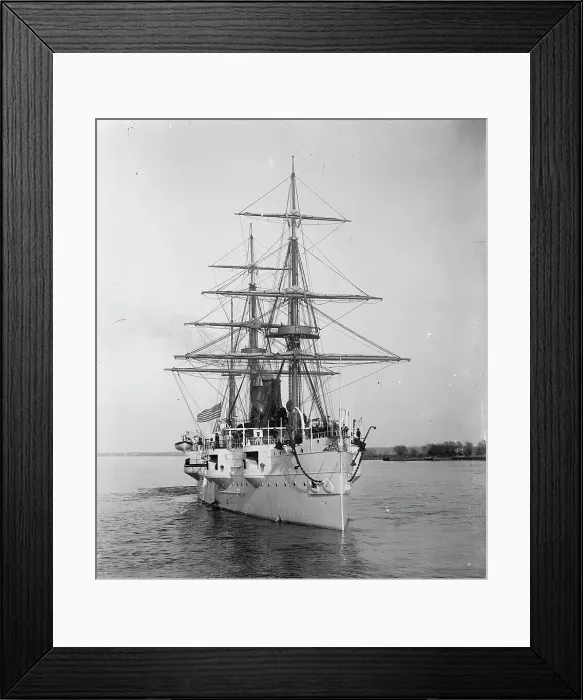 Framed Print : U.S.S. Newark, c1891. Creator: William H. Jackson Framed Print : U.S.S. Newark, c1891. Creator: William H. Jackson