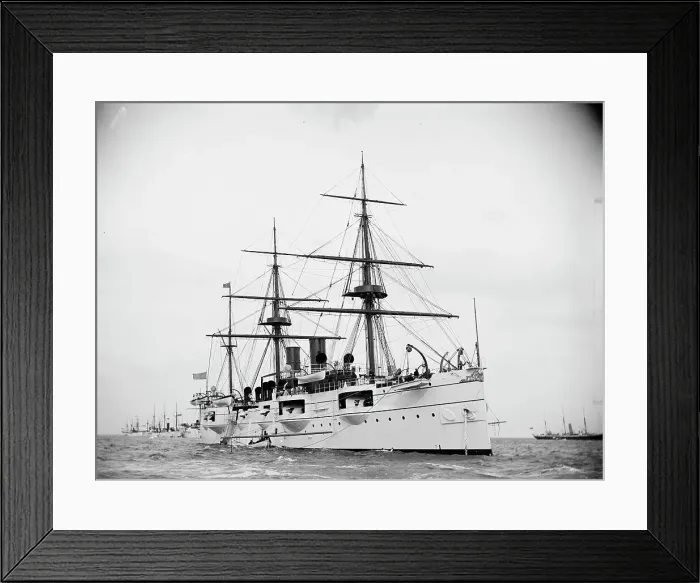 Framed Print : U.S.S. Newark, between 1891 and 1901. Creator: William H. Jackson Framed Print : U.S.S. Newark, between 1891 and 1901. Creator: William H. Jackson
