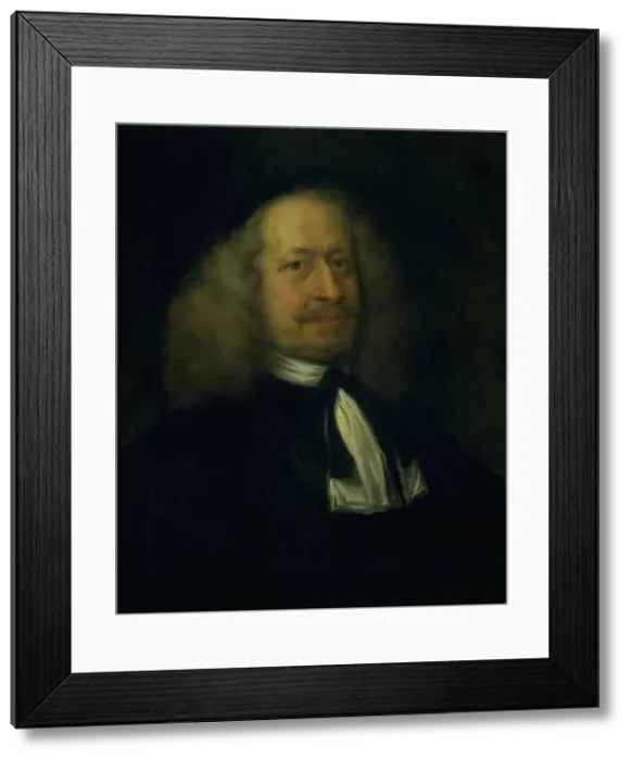 Framed Print : Portrait of Adam Olearius, Librarian to the Court at Gottorp, 1669. Creator: Jurgen Ovens Framed Print : Portrait of Adam Olearius, Librarian to the Court at Gottorp, 1669. Creator: Jurgen Ovens