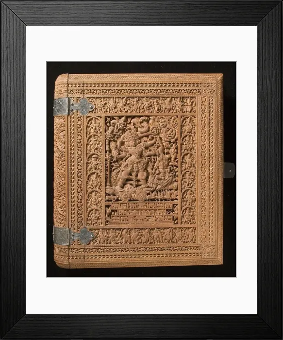 Framed Print : Album Cover with Shiva as the Destroyer of the Three Cities of the Demons... c1875-c1900. Creator: N. Sivappa Framed Print : Album Cover with Shiva as the Destroyer of the Three Cities of the Demons... c1875-c1900. Creator: N. Sivappa