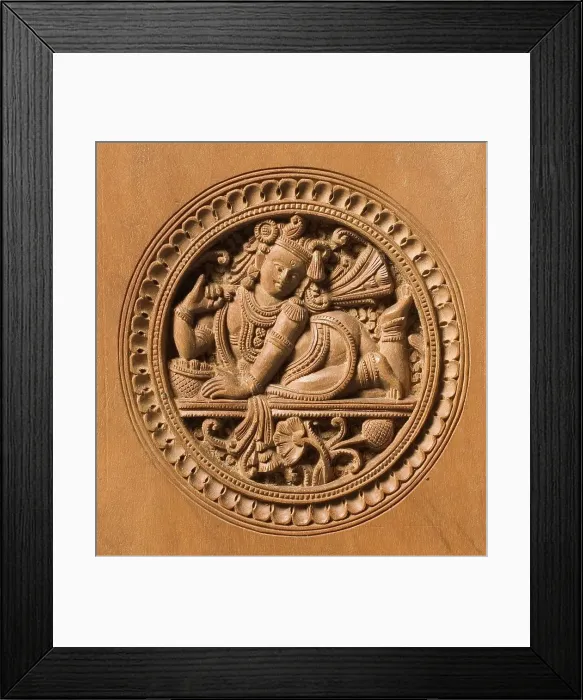 Framed Print : Album Cover with Shiva as the Destroyer of the Three Cities of the Demons... c.1875-c.1900. Creator: N. Sivappa Framed Print : Album Cover with Shiva as the Destroyer of the Three Cities of the Demons... c.1875-c.1900. Creator: N. Sivappa