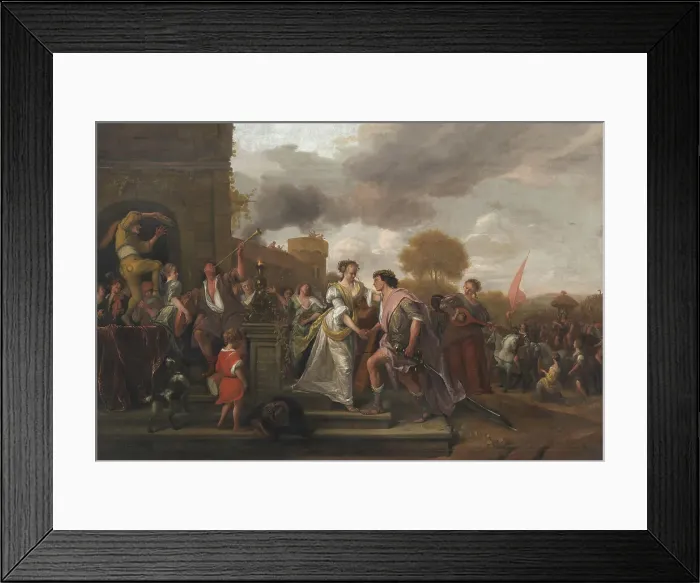 Framed Print : David Returning Victorious after Defeating Goliath and the Philistines, 1671. Creator: Jan Steen Framed Print : David Returning Victorious after Defeating Goliath and the Philistines, 1671. Creator: Jan Steen