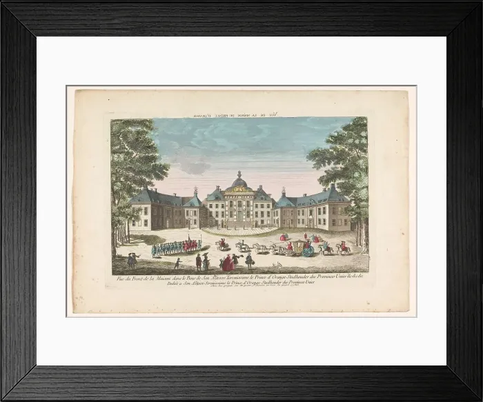 Framed Print : View of the front of the Huis ten Bosch Palace in The Hague, 1700-1799. Creator: Unknown Framed Print : View of the front of the Huis ten Bosch Palace in The Hague, 1700-1799. Creator: Unknown