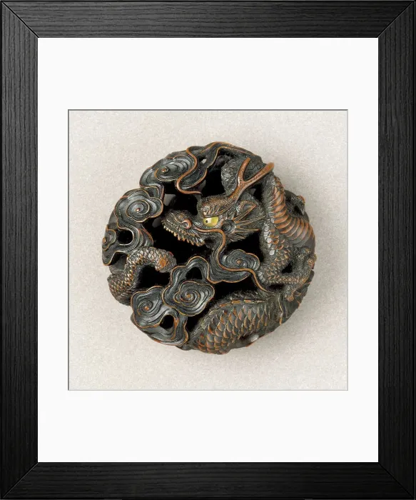 Framed Print : Dragon in Clouds, First half of 19th century. Creator: Naito Toyomasa Framed Print : Dragon in Clouds, First half of 19th century. Creator: Naito Toyomasa